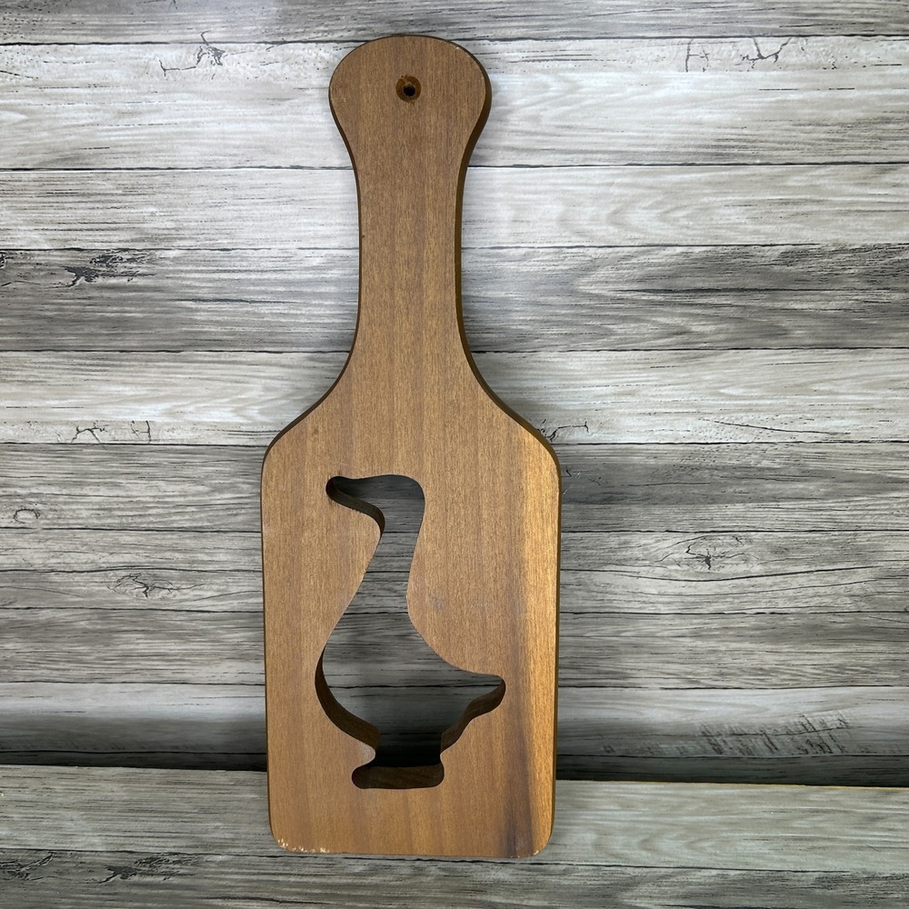 Longaberger Goose Wooden Paddle W. C. Mock Family Duck Cottage Rustic‎ Country